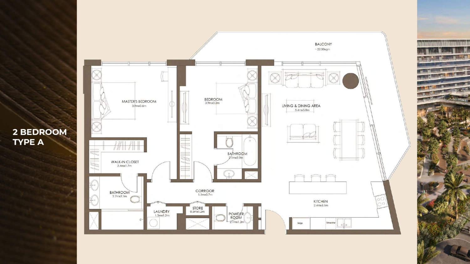 2 BR - Type B